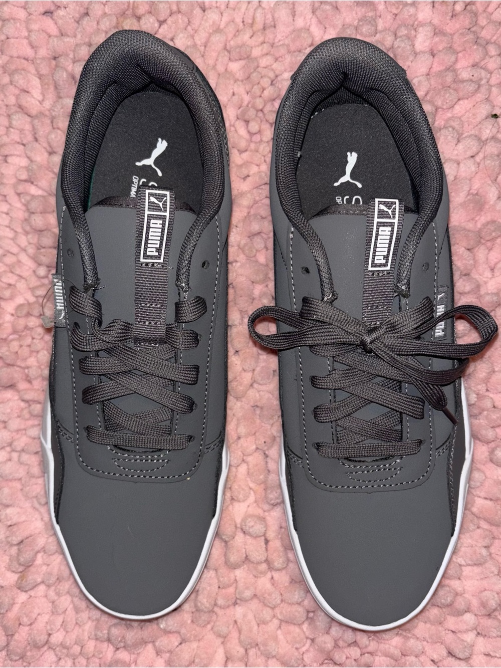 Puma Men's Black and White Low-Profile Athletic Sneakers